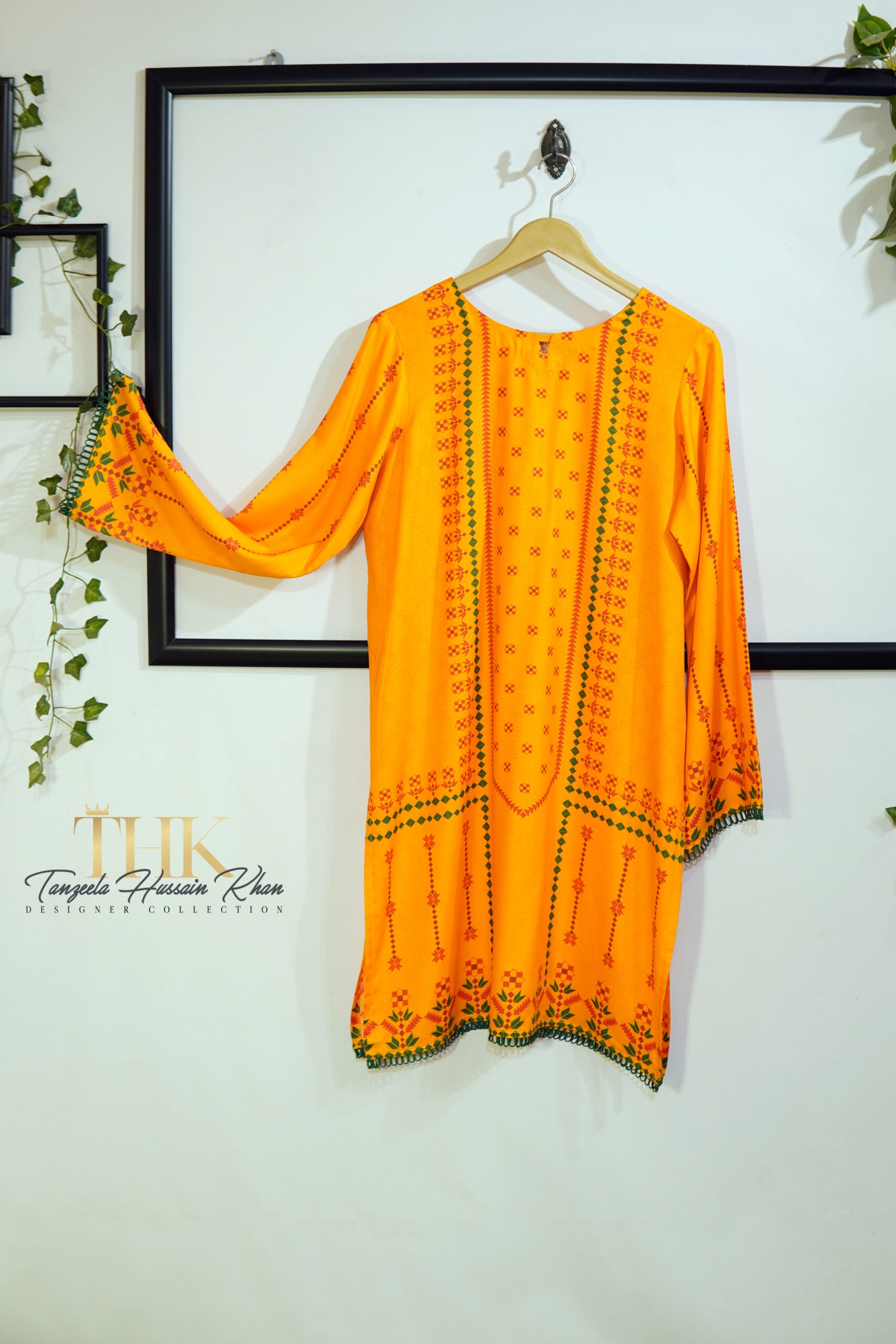 2-Piece Yellow Linen Viscose Dupatta TAN-0848