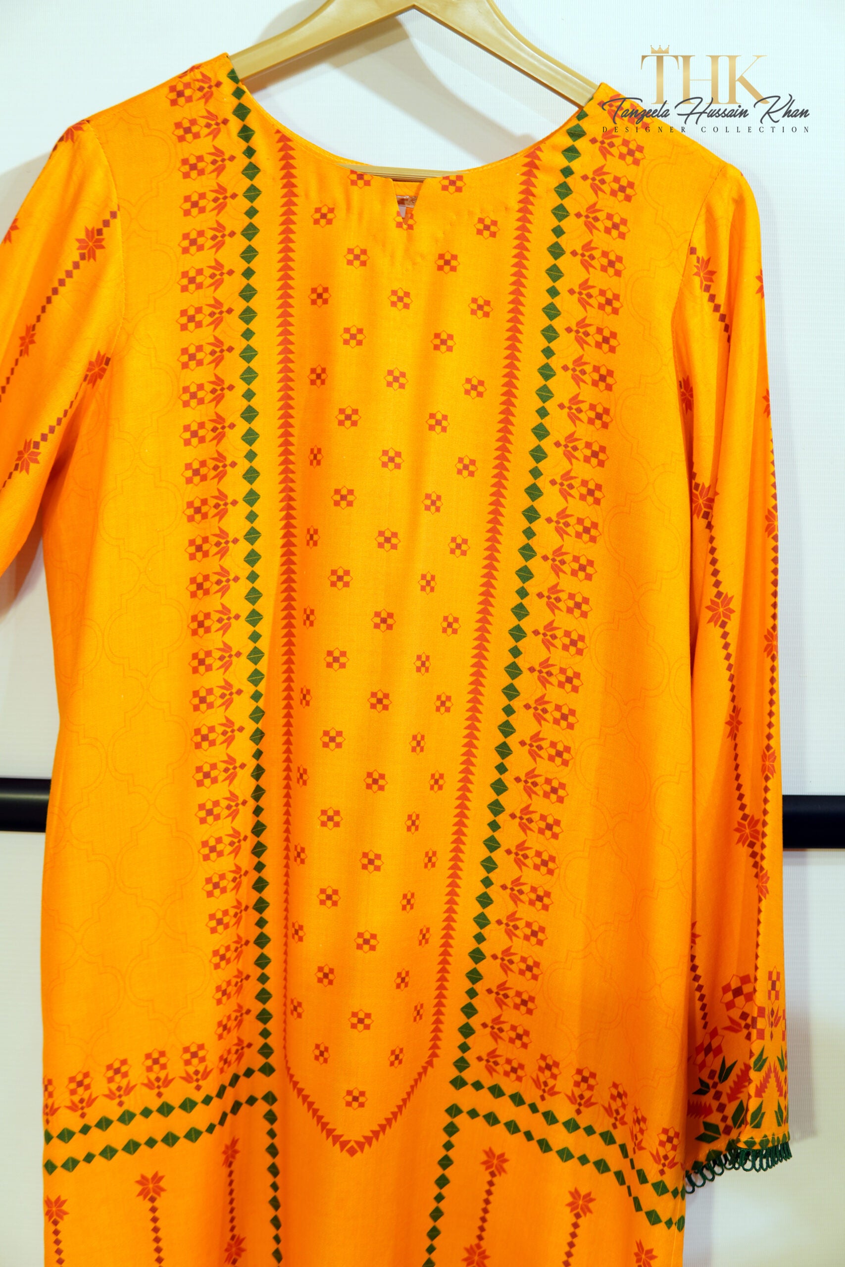 2-Piece Yellow Linen Viscose Dupatta TAN-0848