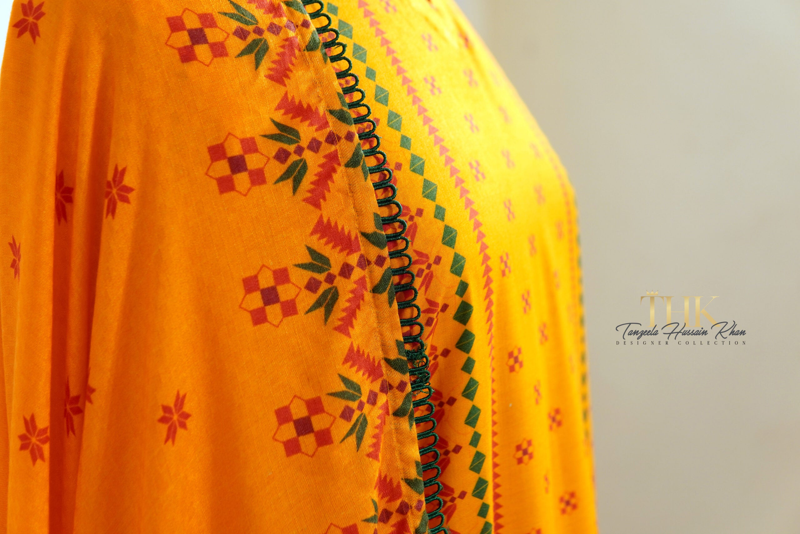 2-Piece Yellow Linen Viscose Dupatta TAN-0848