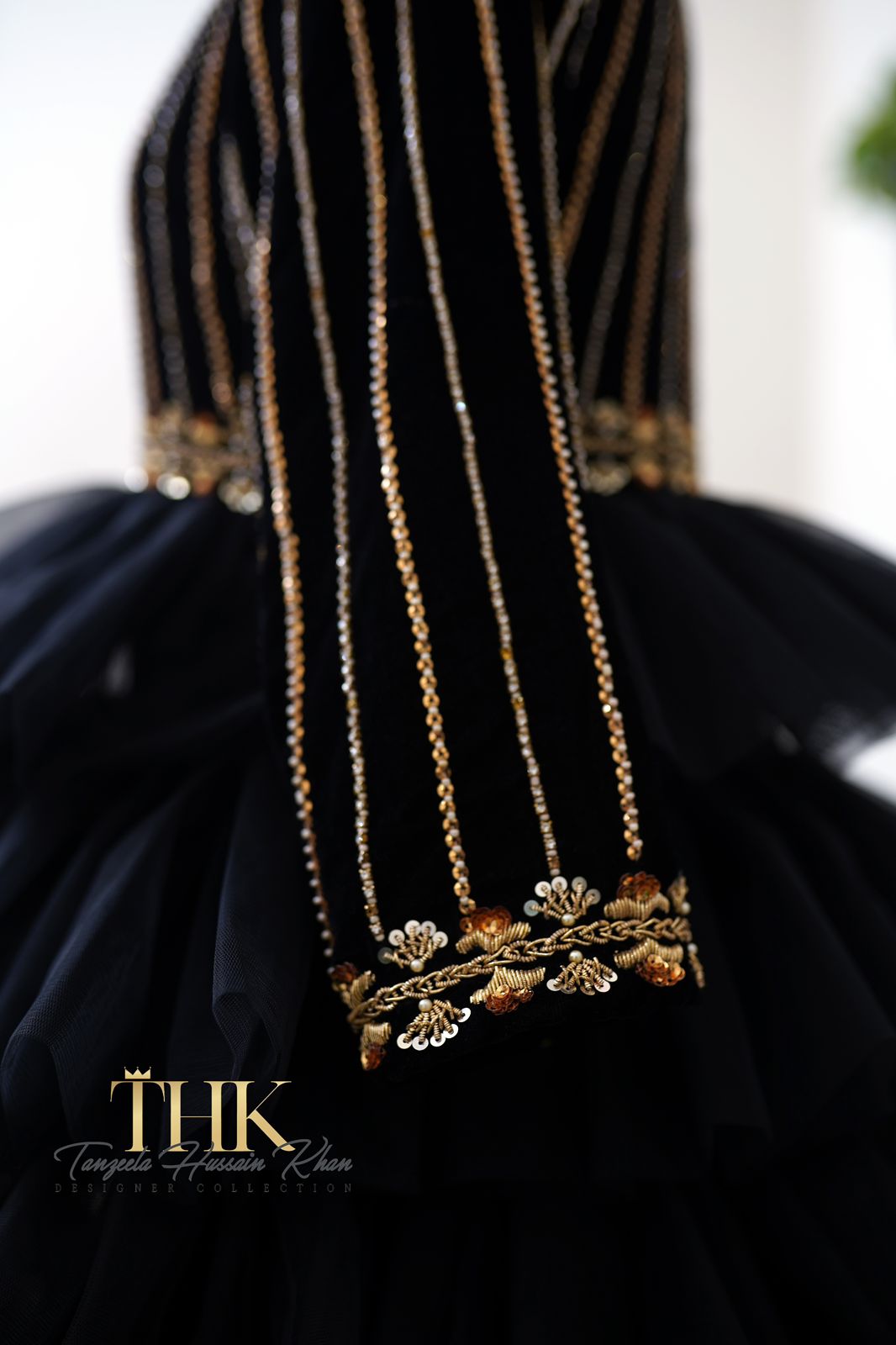 1-Piece Black Frock Embroidered