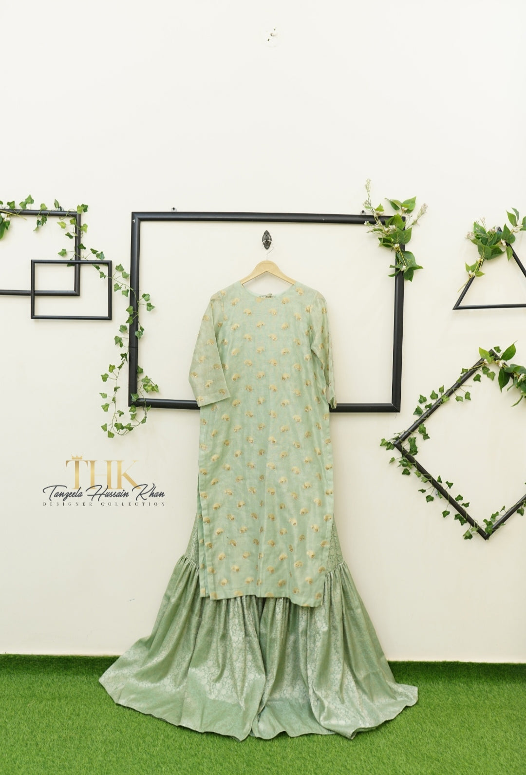 3-Piece Masori Shirt Organza Dupatta jamawar Garara
