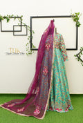 2-Piece Ferozi Jamawar Embroidered Maxi