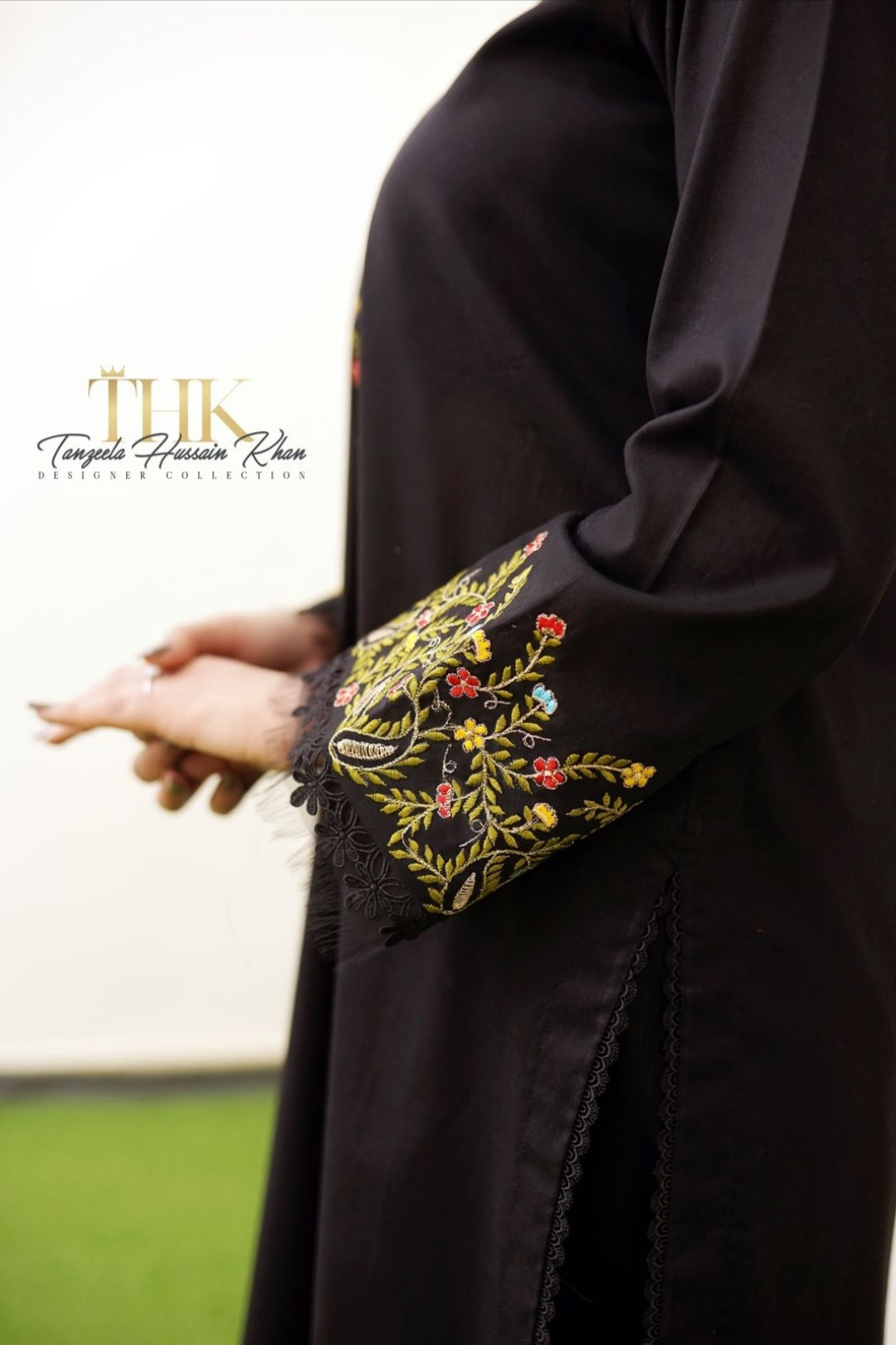 3-Piece Black lawn Stitched