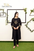 3-Piece Black lawn Stitched