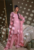 3-Piece Gray Embroidered Shisha Silk