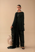 3-Piece All Black Embroidered