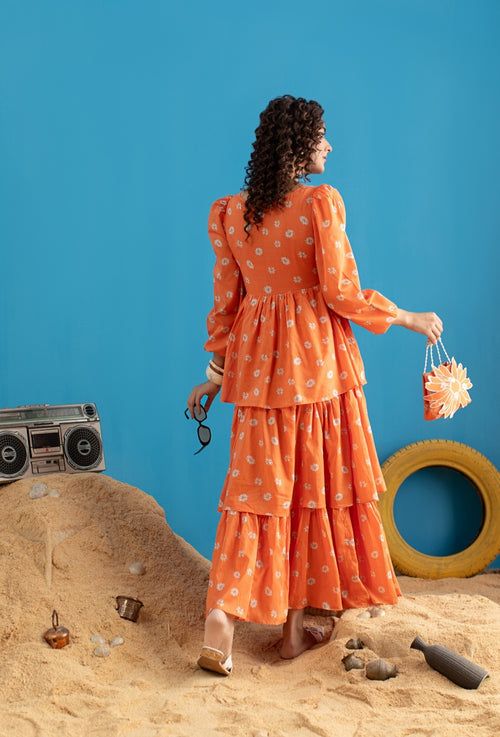 1-Piece Rust Daisy Frock