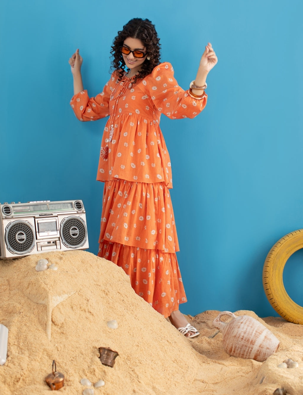 1-Piece Rust Daisy Frock