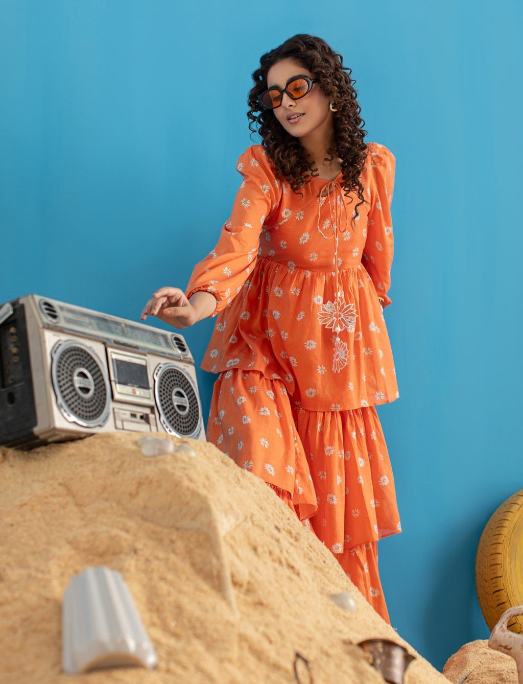 1-Piece Rust Daisy Frock