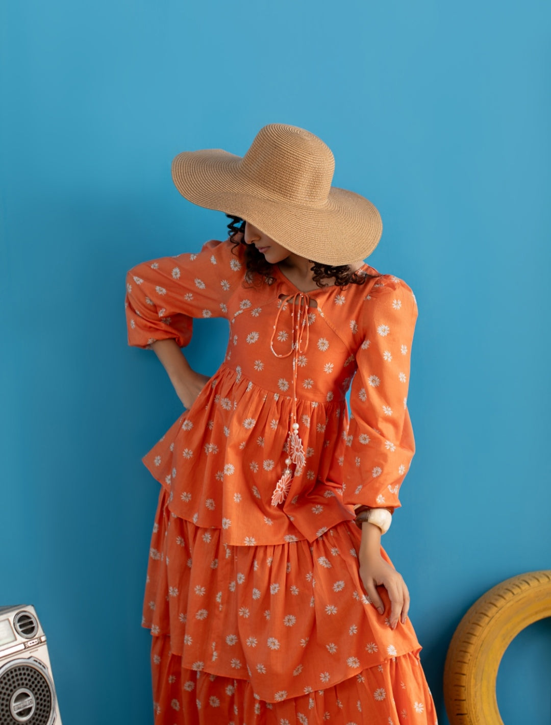 1-Piece Rust Daisy Frock