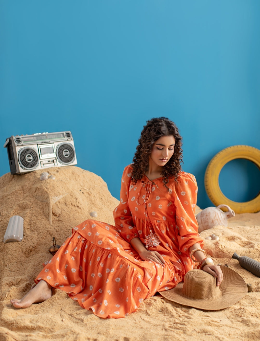 1-Piece Rust Daisy Frock