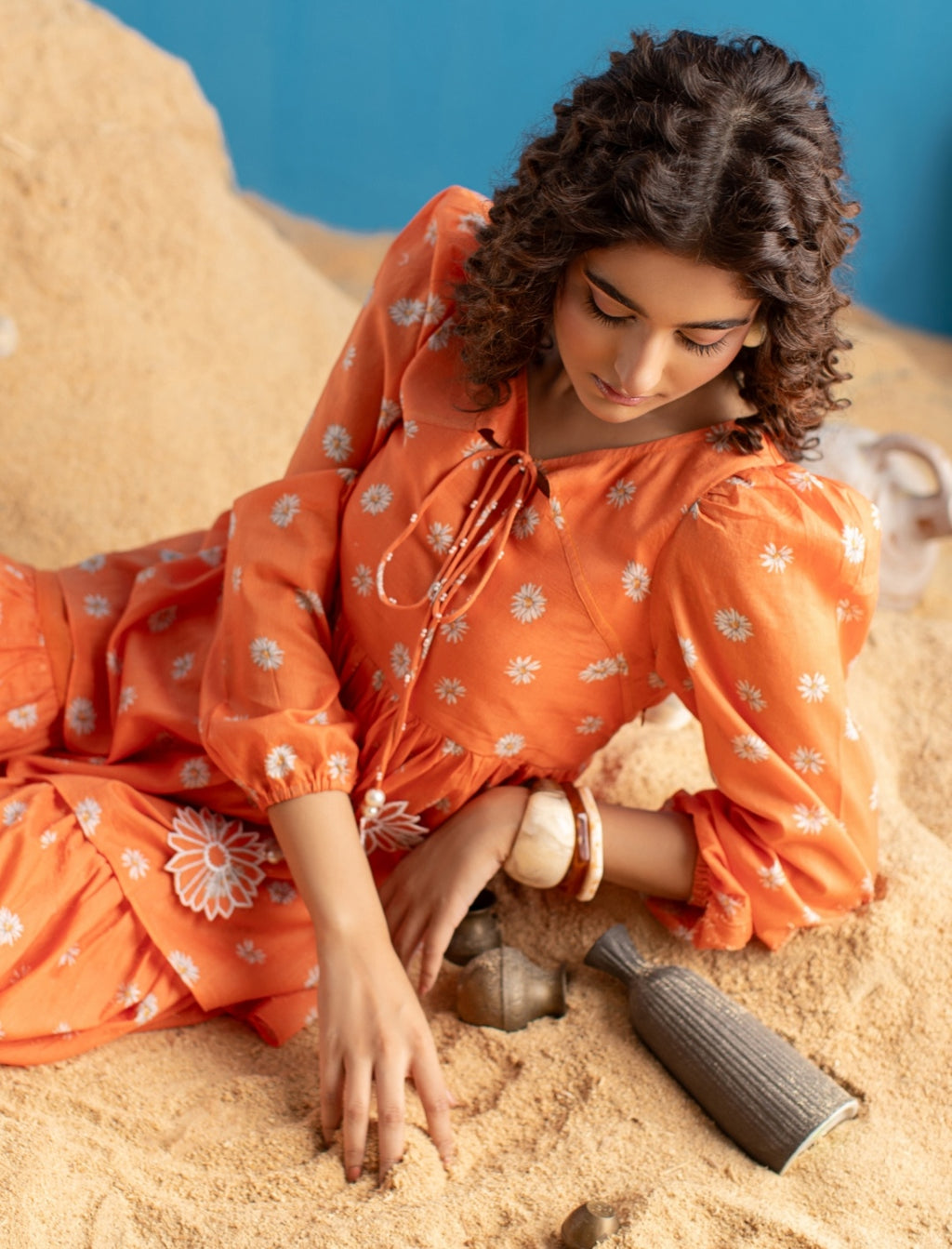 1-Piece Rust Daisy Frock
