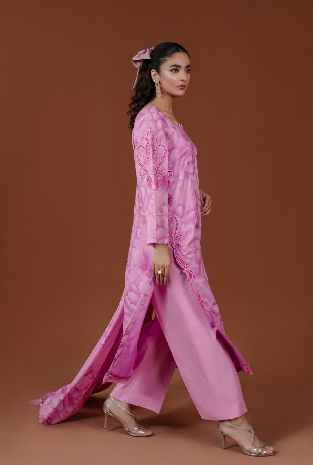 3-Piece Lilac Printed Lawn