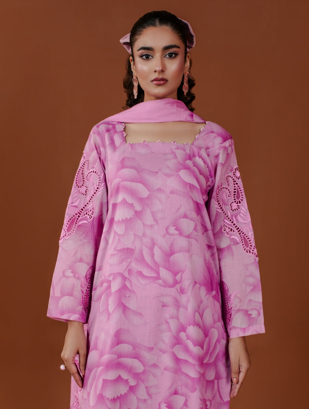 3-Piece Lilac Printed Lawn
