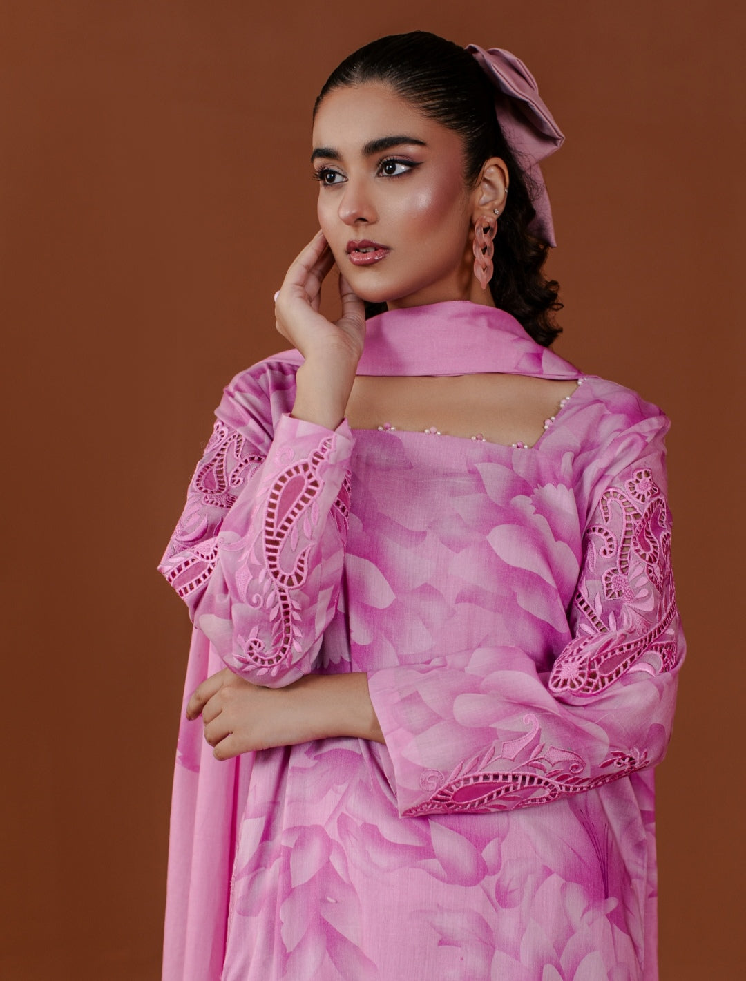 3-Piece Lilac Printed Lawn