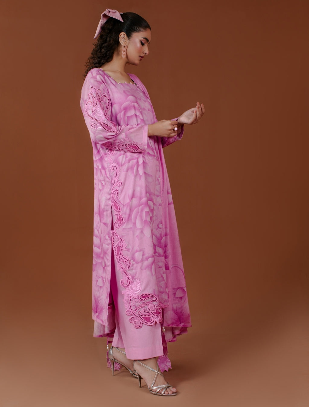 3-Piece Lilac Printed Lawn