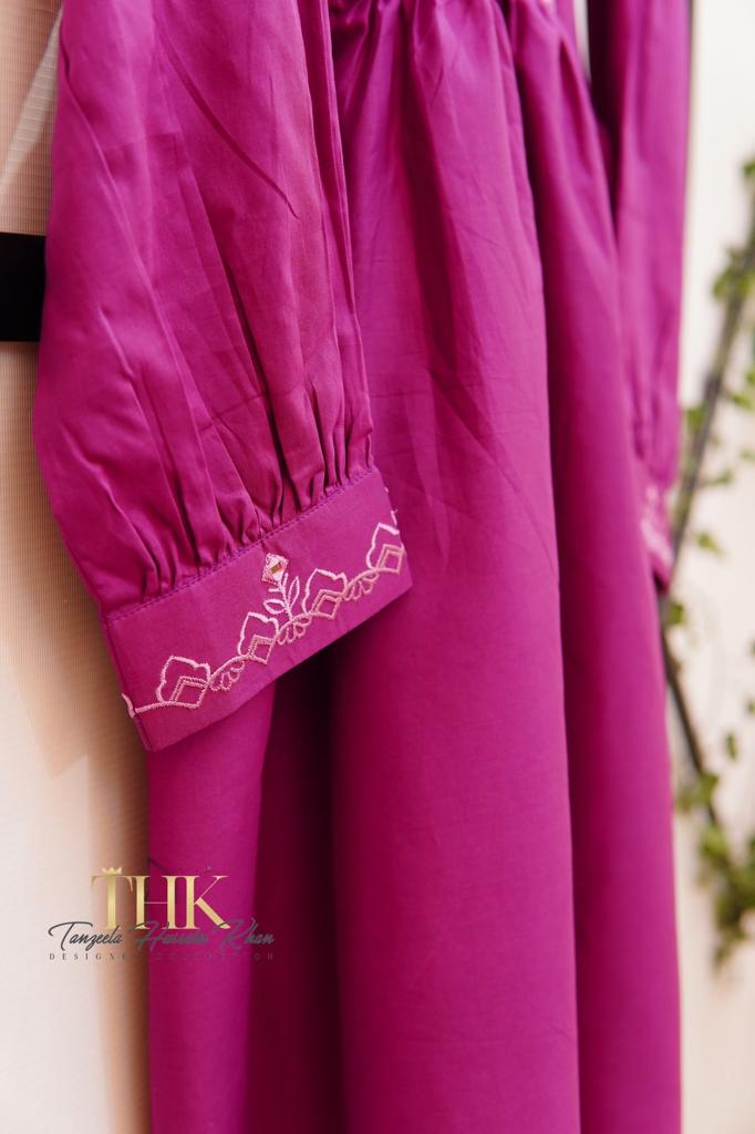 2-Piece Purple Lawn Short Frock TAN-0889