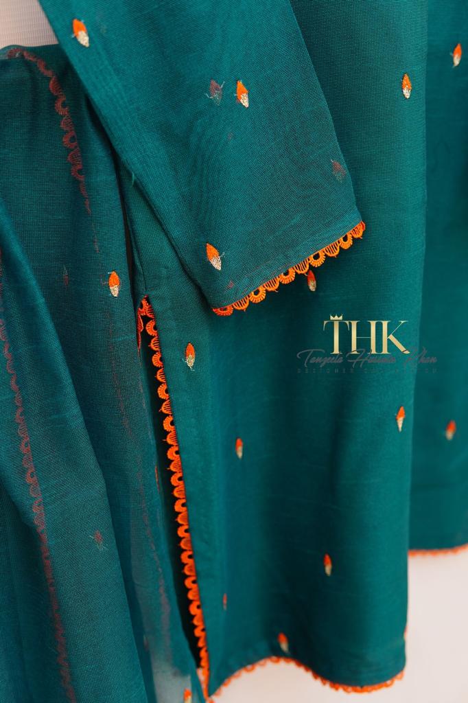 2-Piece Zinc Cotton Net Suit TAN-0875