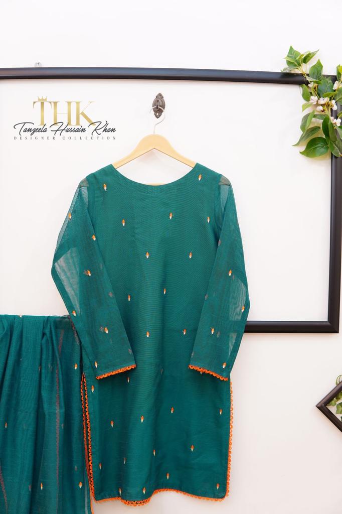 2-Piece Zinc Cotton Net Suit TAN-0875