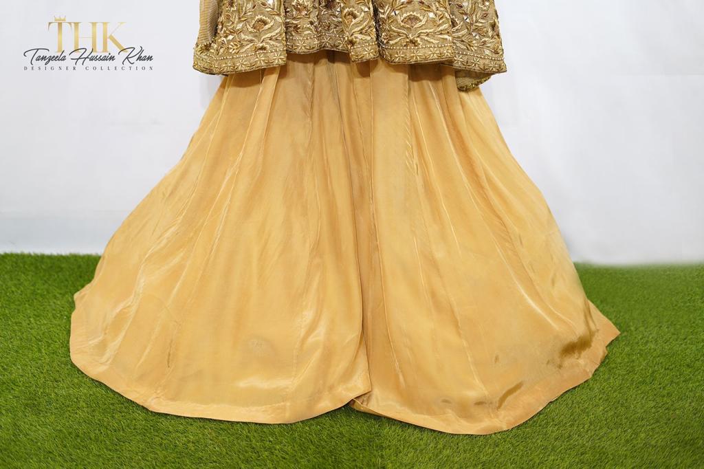3-Piece Skin Gold Embroidered TAN-0769