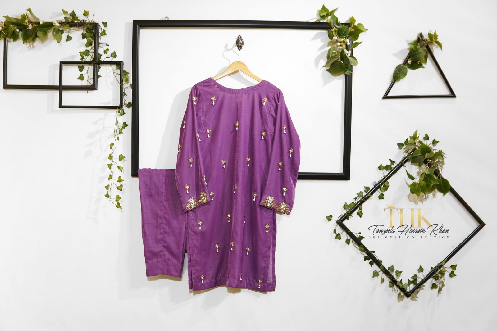 2-Piece Purple Velvet Suit