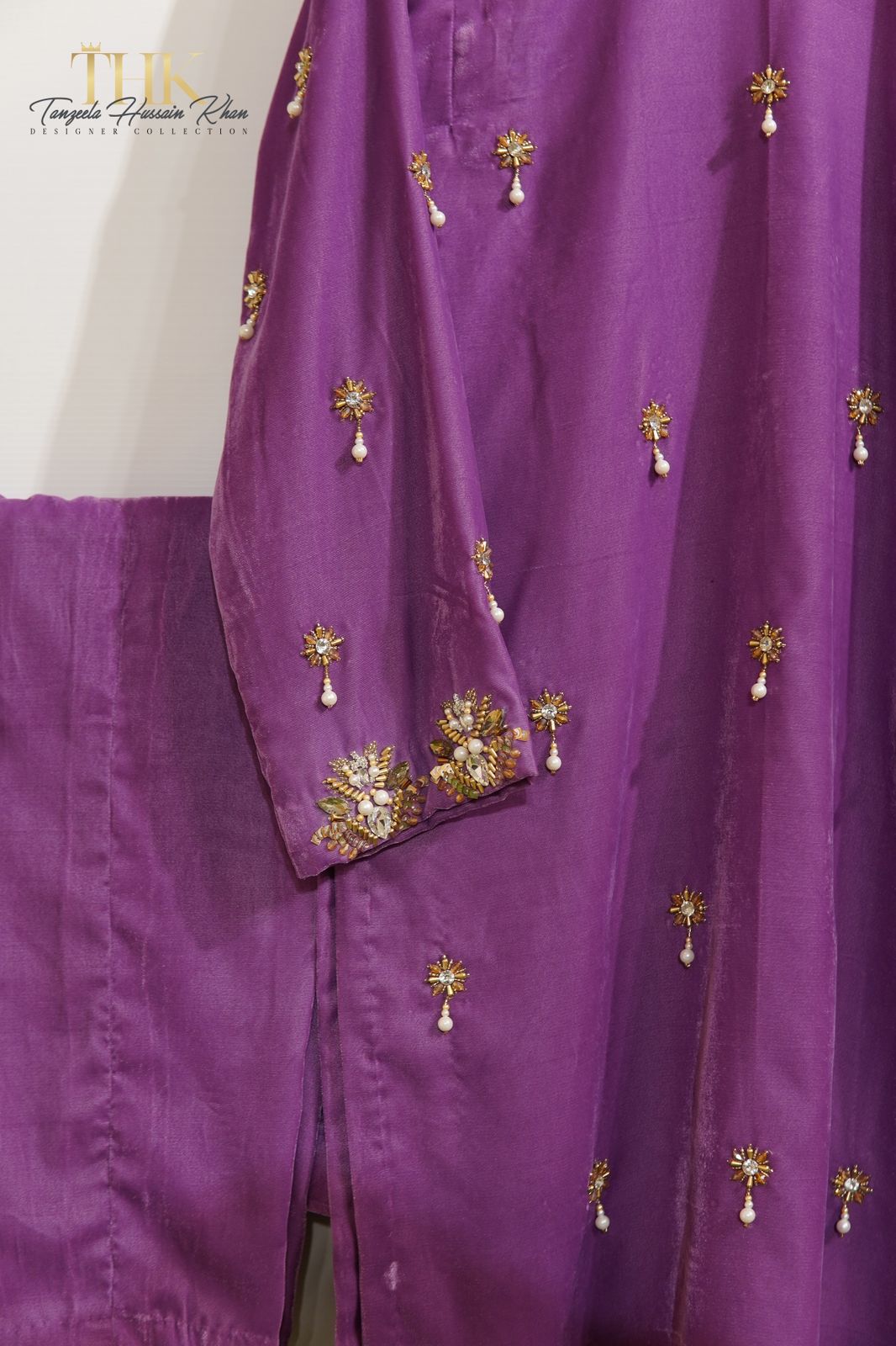 2-Piece Purple Velvet Suit