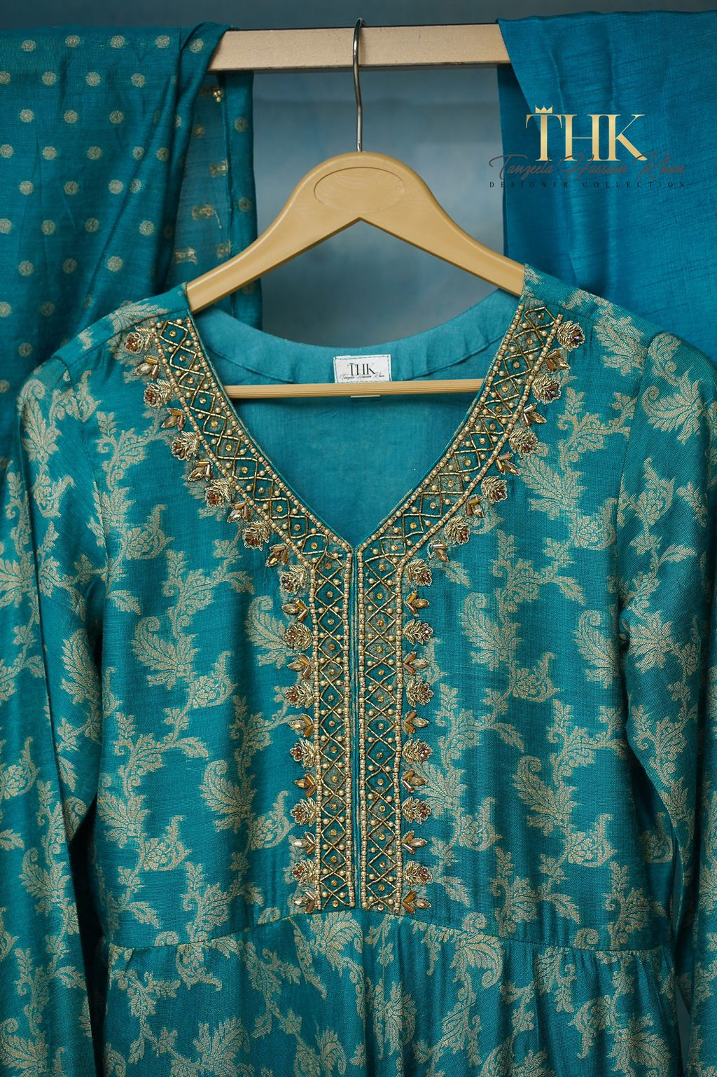 3-Piece Cotton Net Printed Short Frock