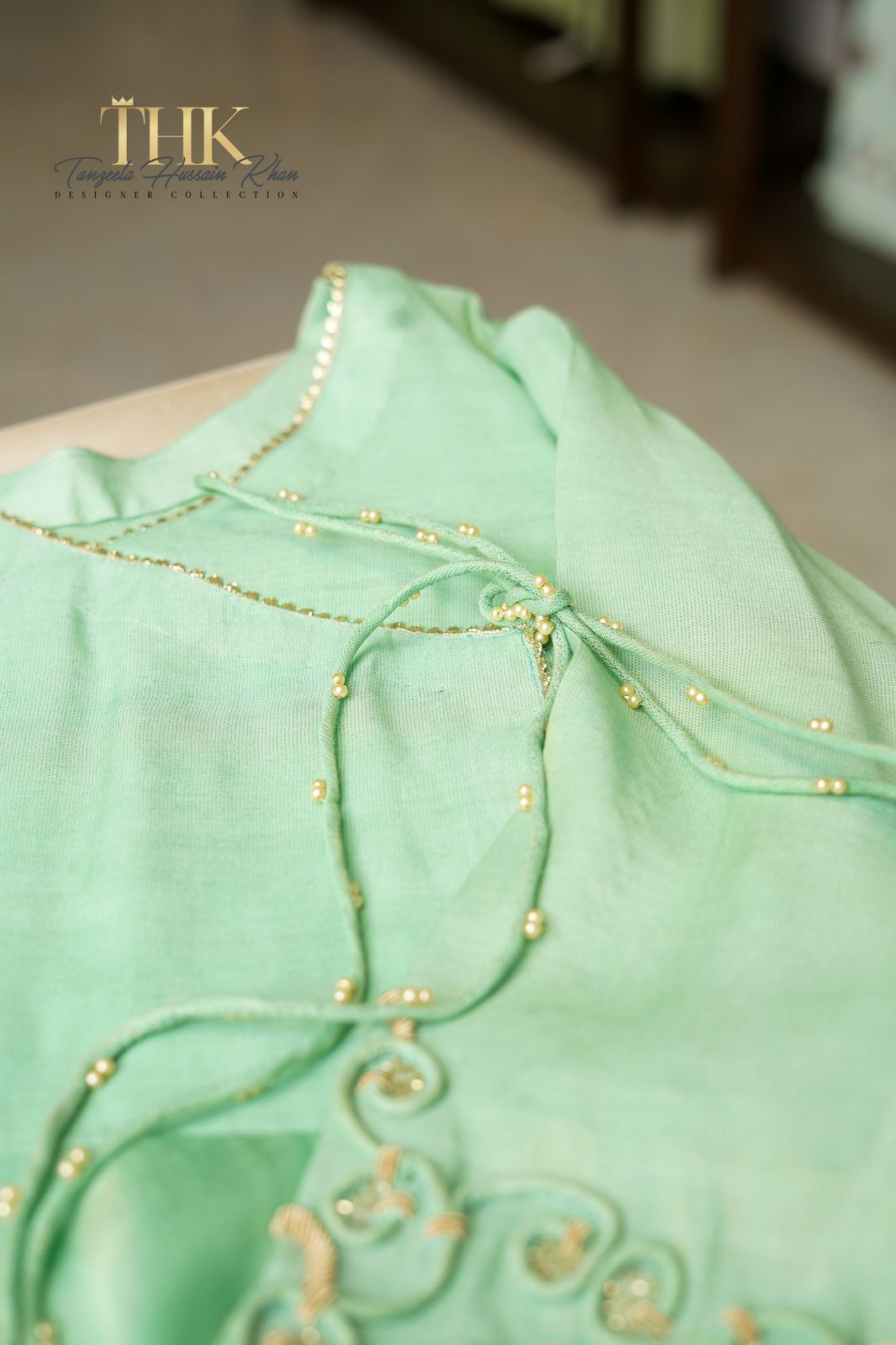 2-Piece Angrakha Frock TAN-0901