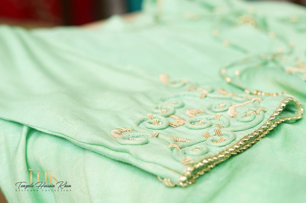 2-Piece Angrakha Frock TAN-0901