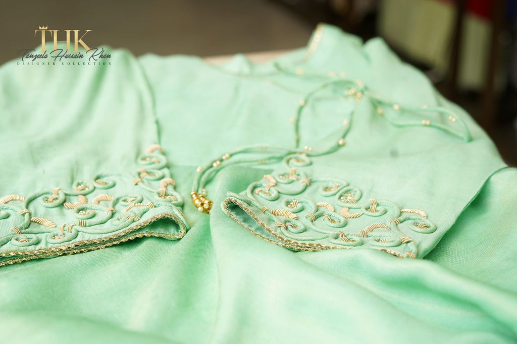 2-Piece Angrakha Frock TAN-0901