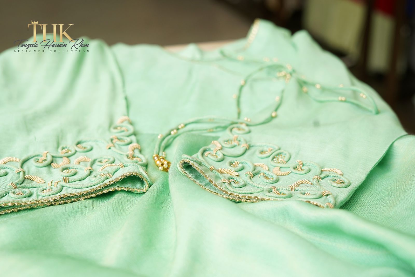 2-Piece Angrakha Frock TAN-0901