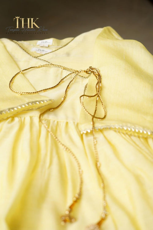 1-Piece Yellow Anrakha Frock TAN-0927