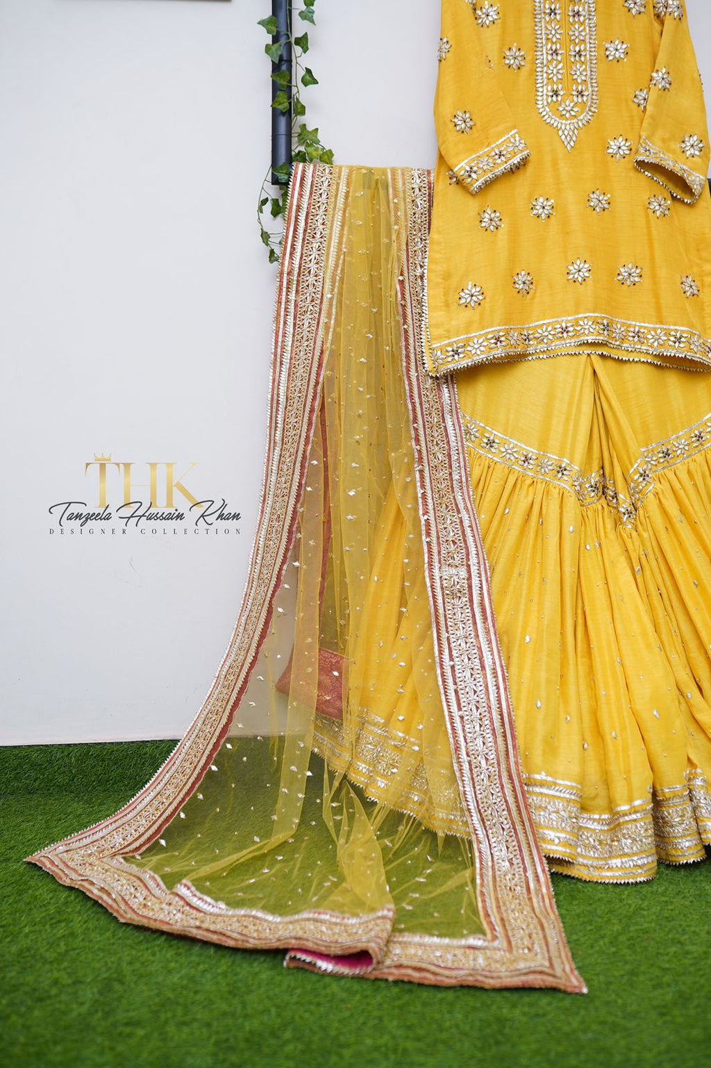 3-Piece Korean silk shirt and gharara