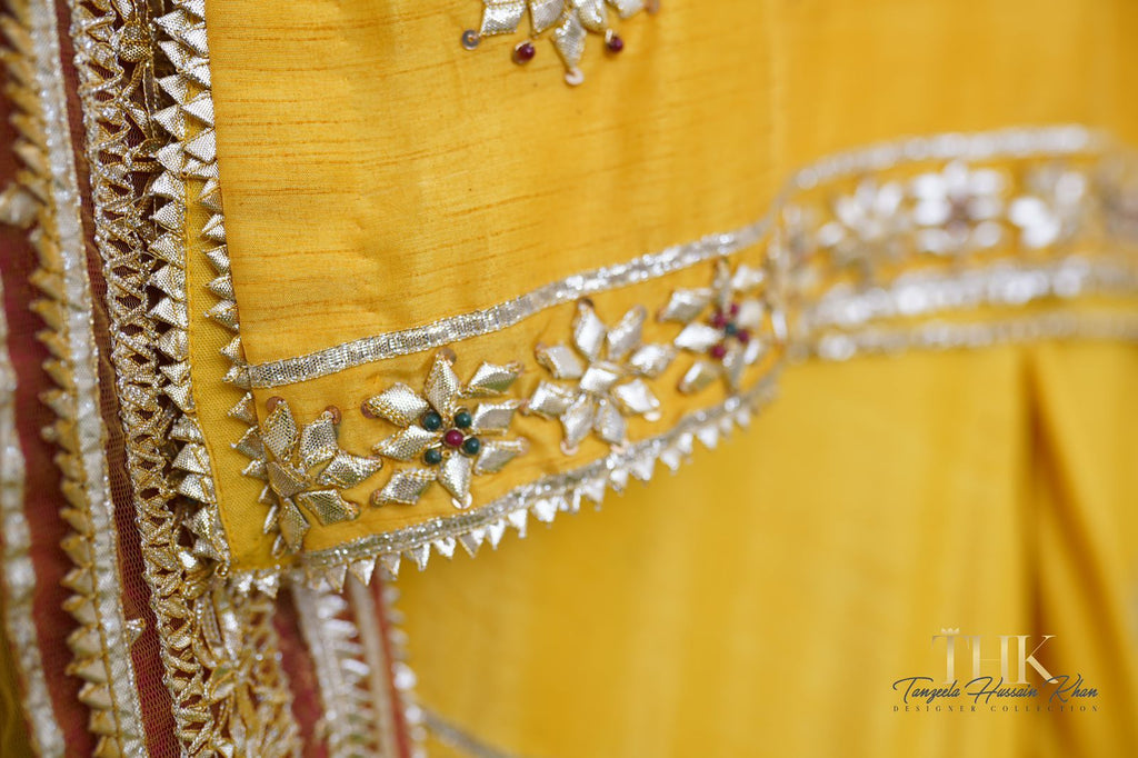 3-Piece Korean silk shirt and gharara
