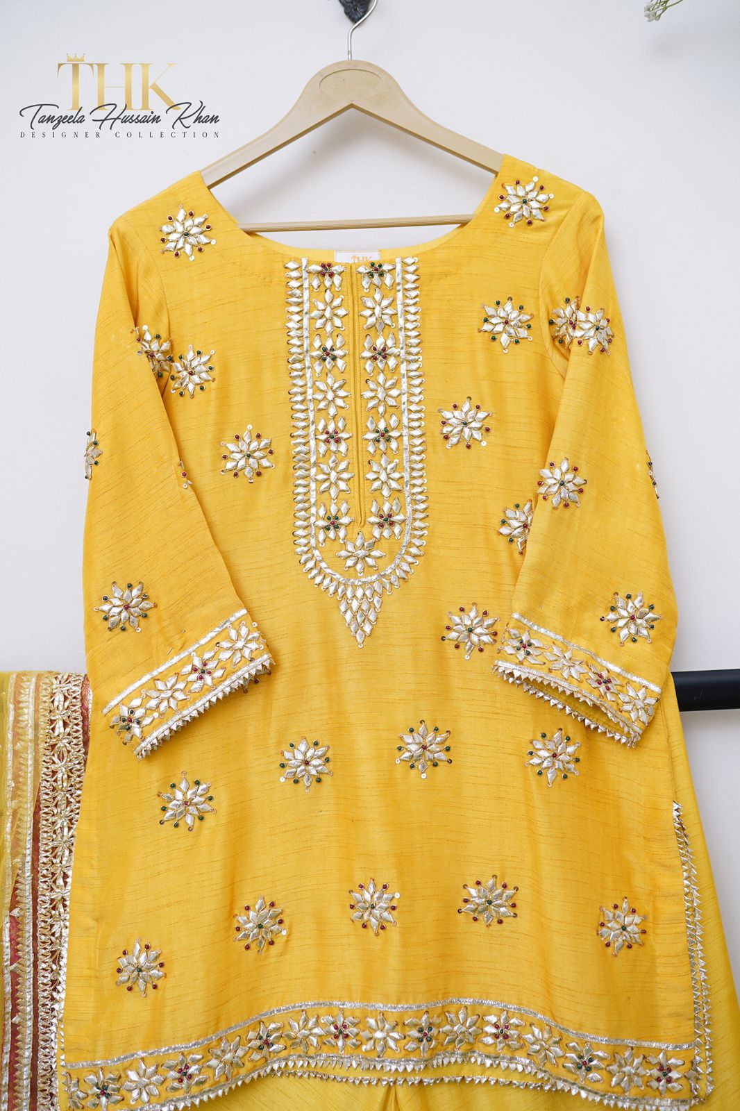 3-Piece Korean silk shirt and gharara