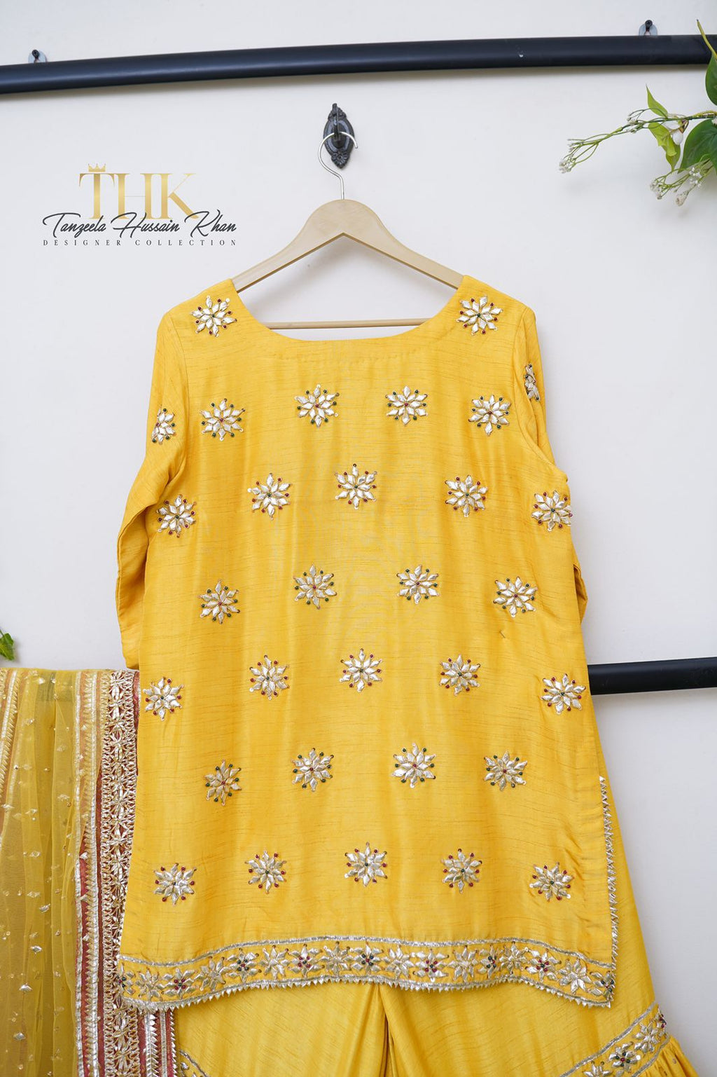 3-Piece Korean silk shirt and gharara