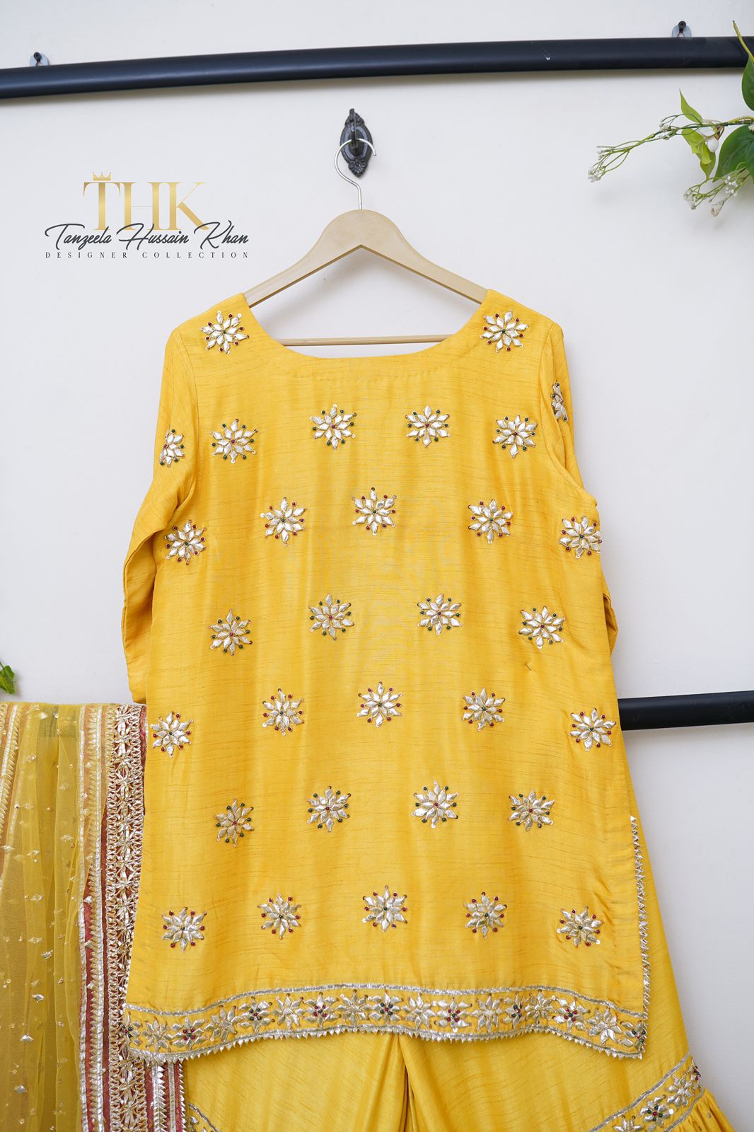 3-Piece Korean silk shirt and gharara