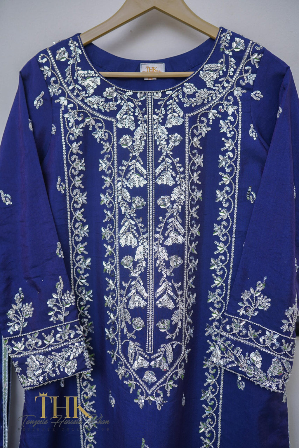 3-Piece Korean silk Embroidered shirt and Sharara