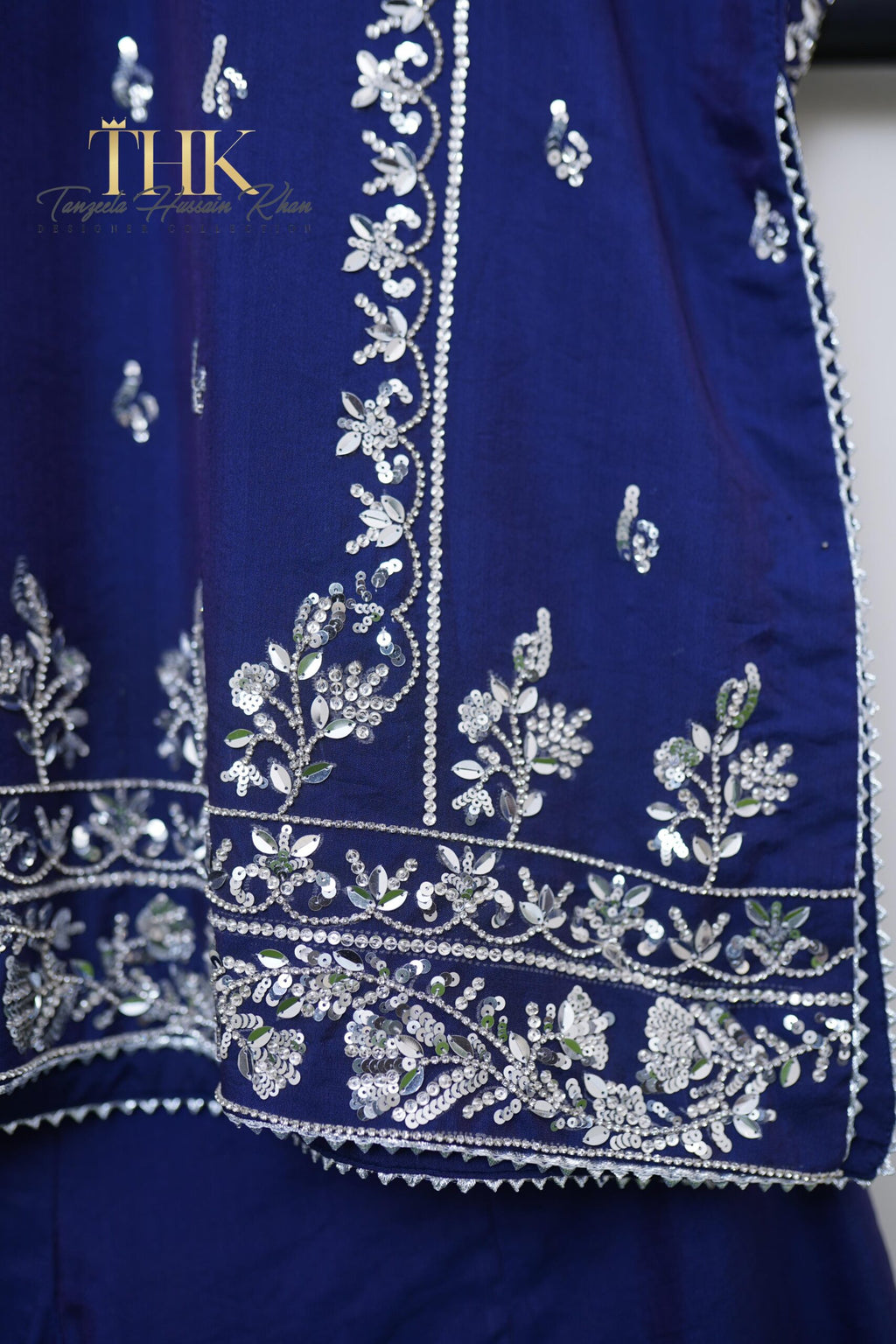 3-Piece Korean silk Embroidered shirt and Sharara