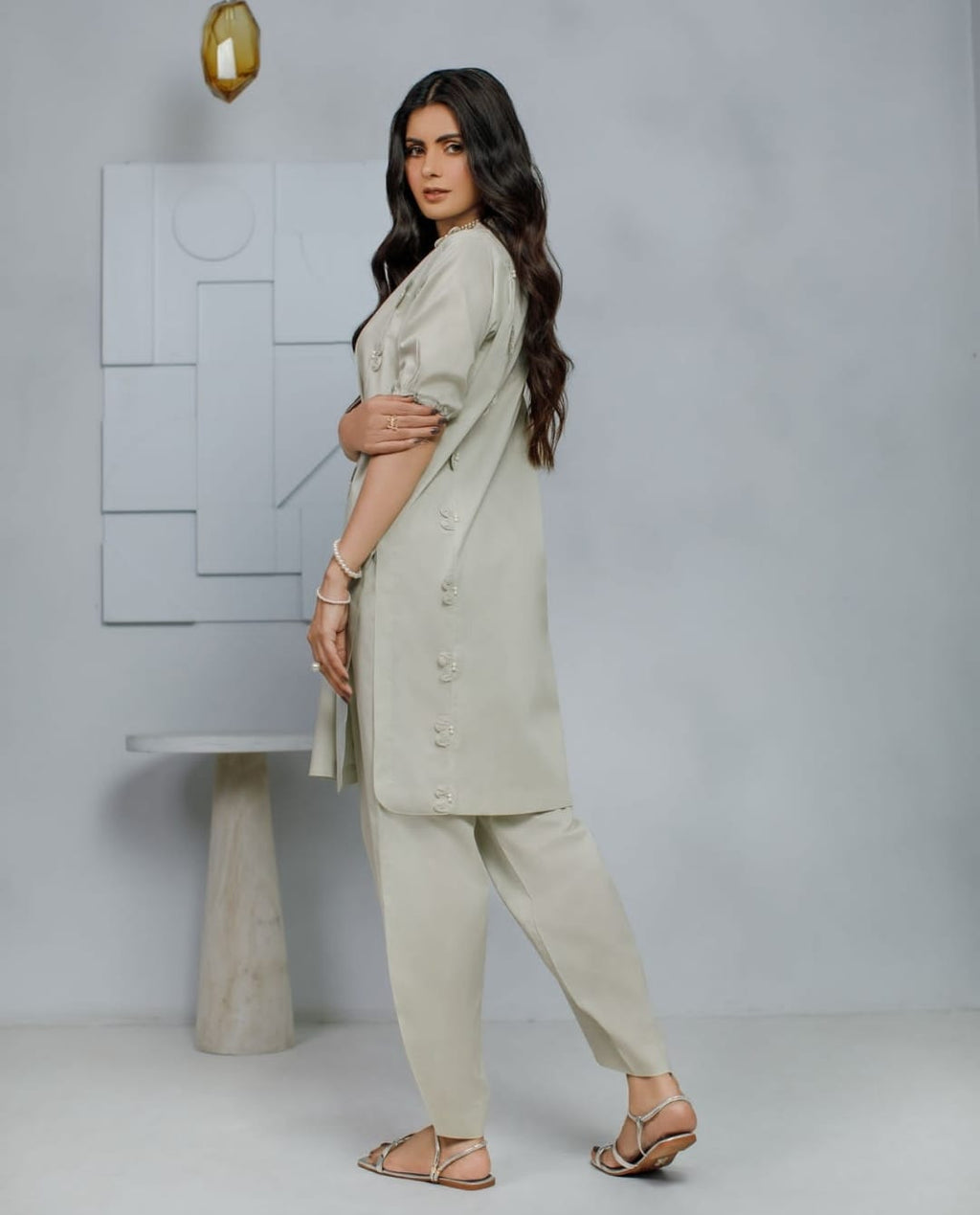 2-Piece Lawn Pastel Light Gray