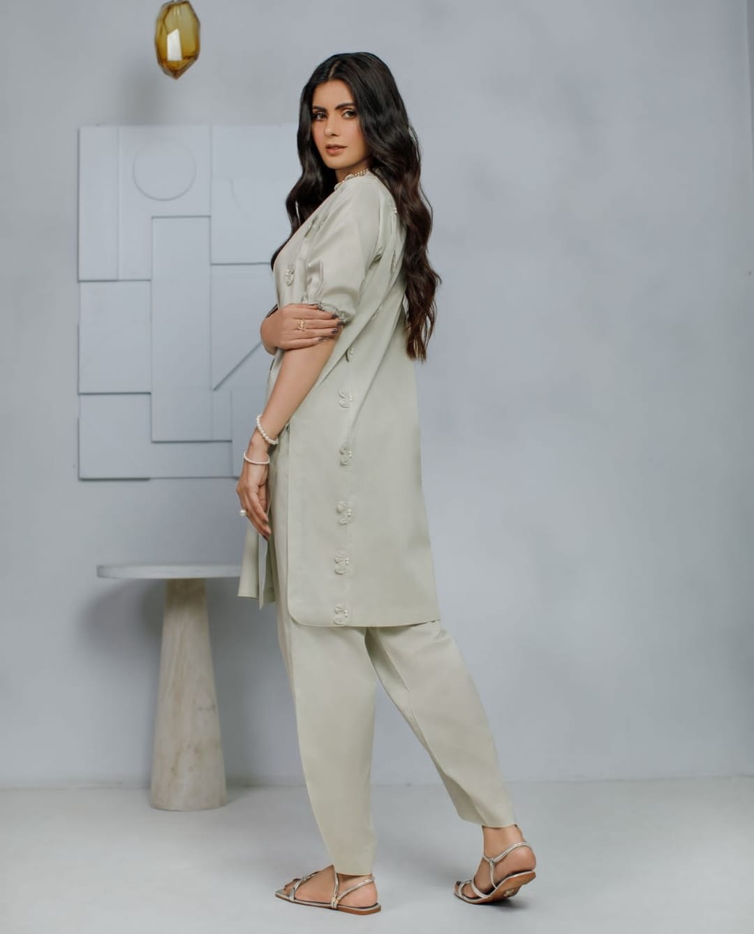 2-Piece Lawn Pastel Light Gray