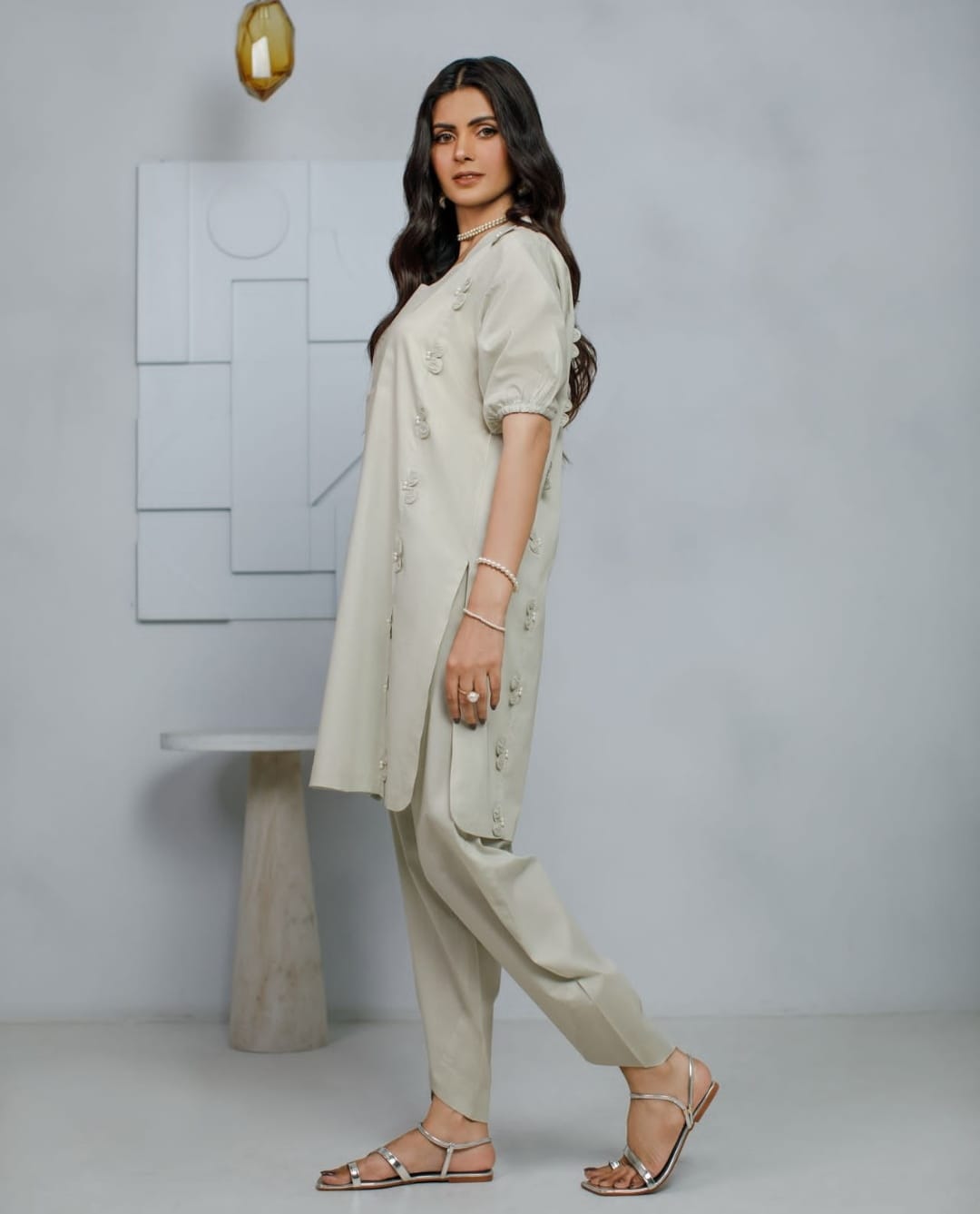 2-Piece Lawn Pastel Light Gray