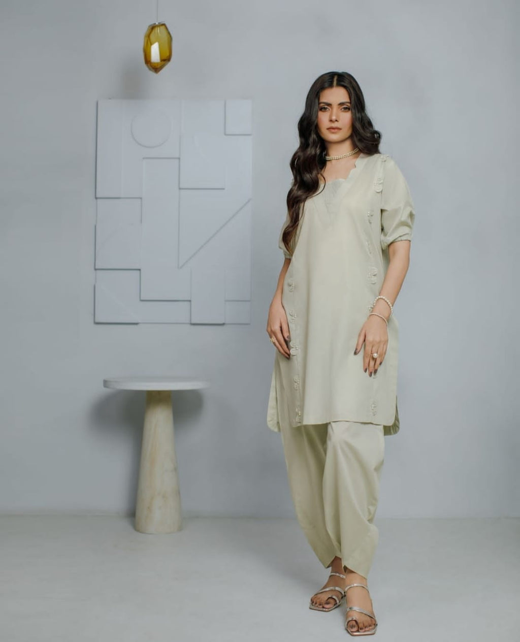 2-Piece Lawn Pastel Light Gray