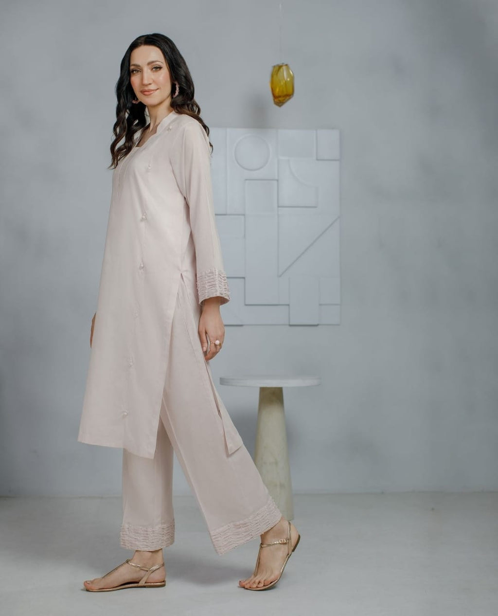 2-Piece Lawn Pastel Pink