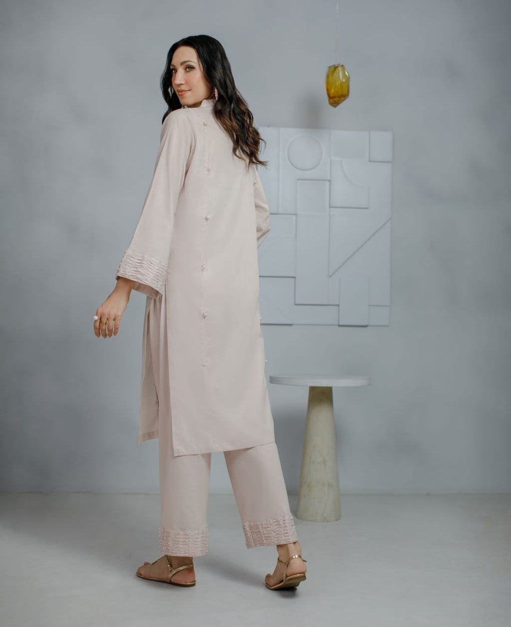 2-Piece Lawn Pastel Pink