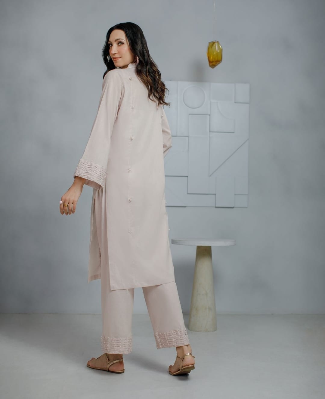 2-Piece Lawn Pastel Pink