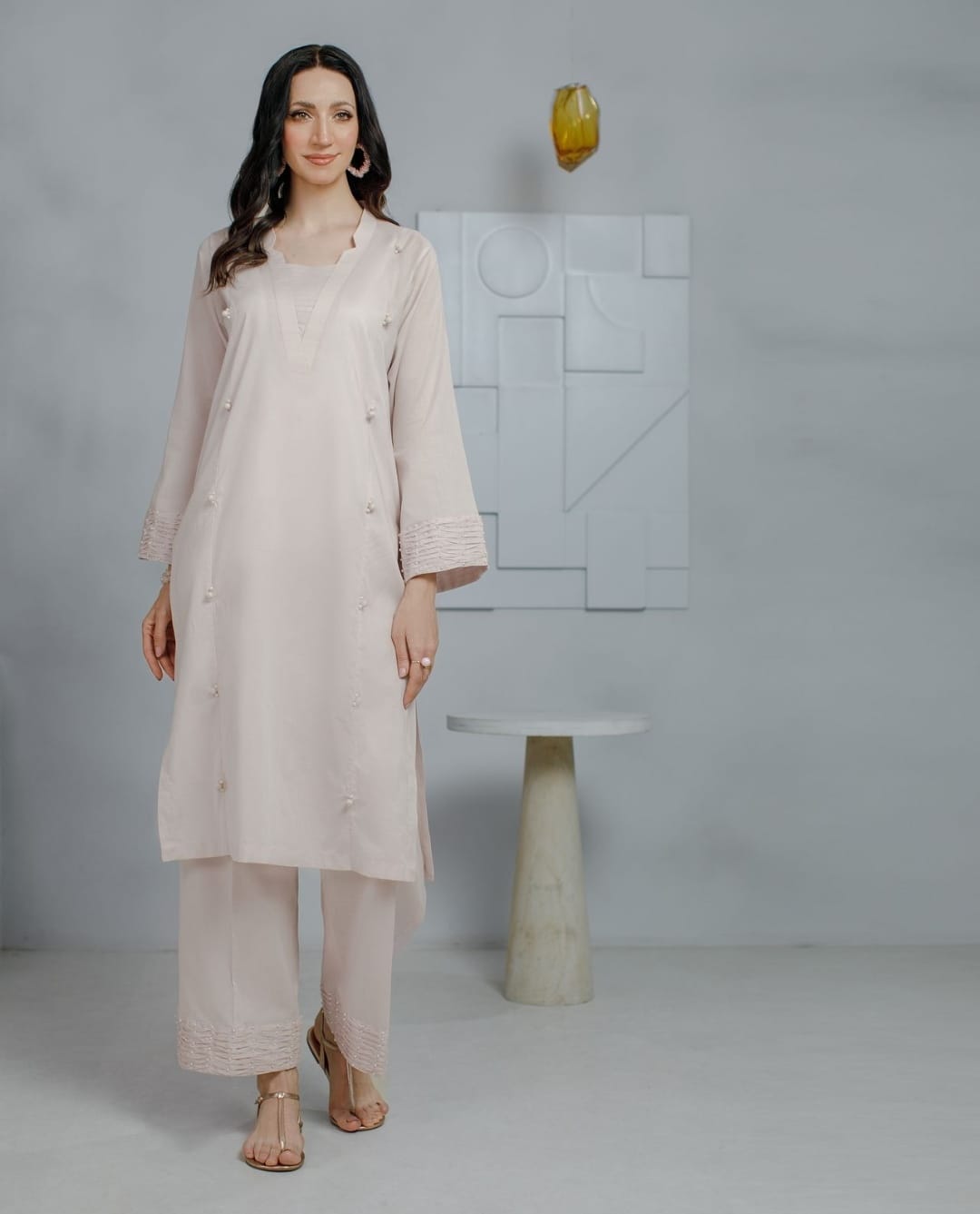 2-Piece Lawn Pastel Pink