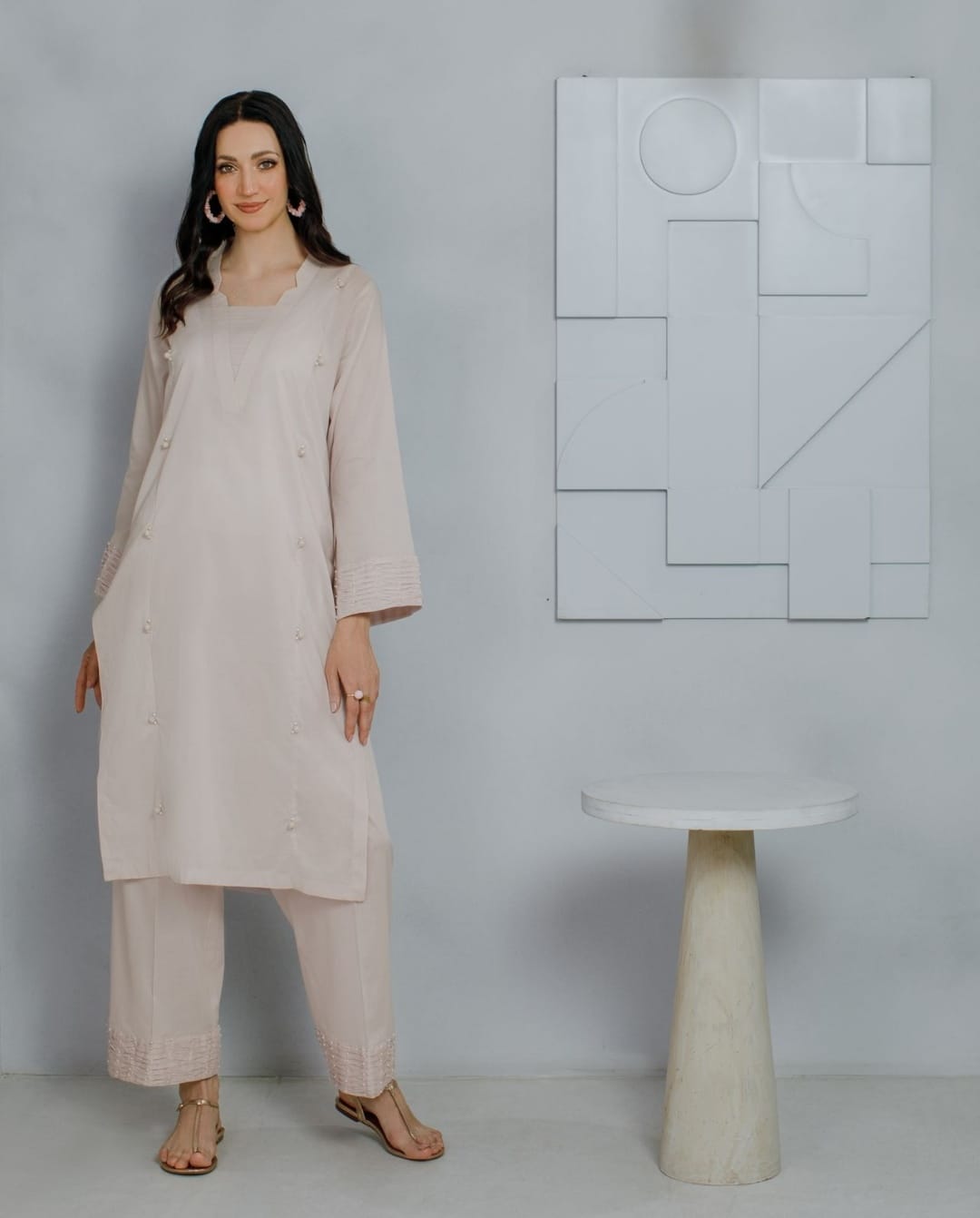 2-Piece Lawn Pastel Pink