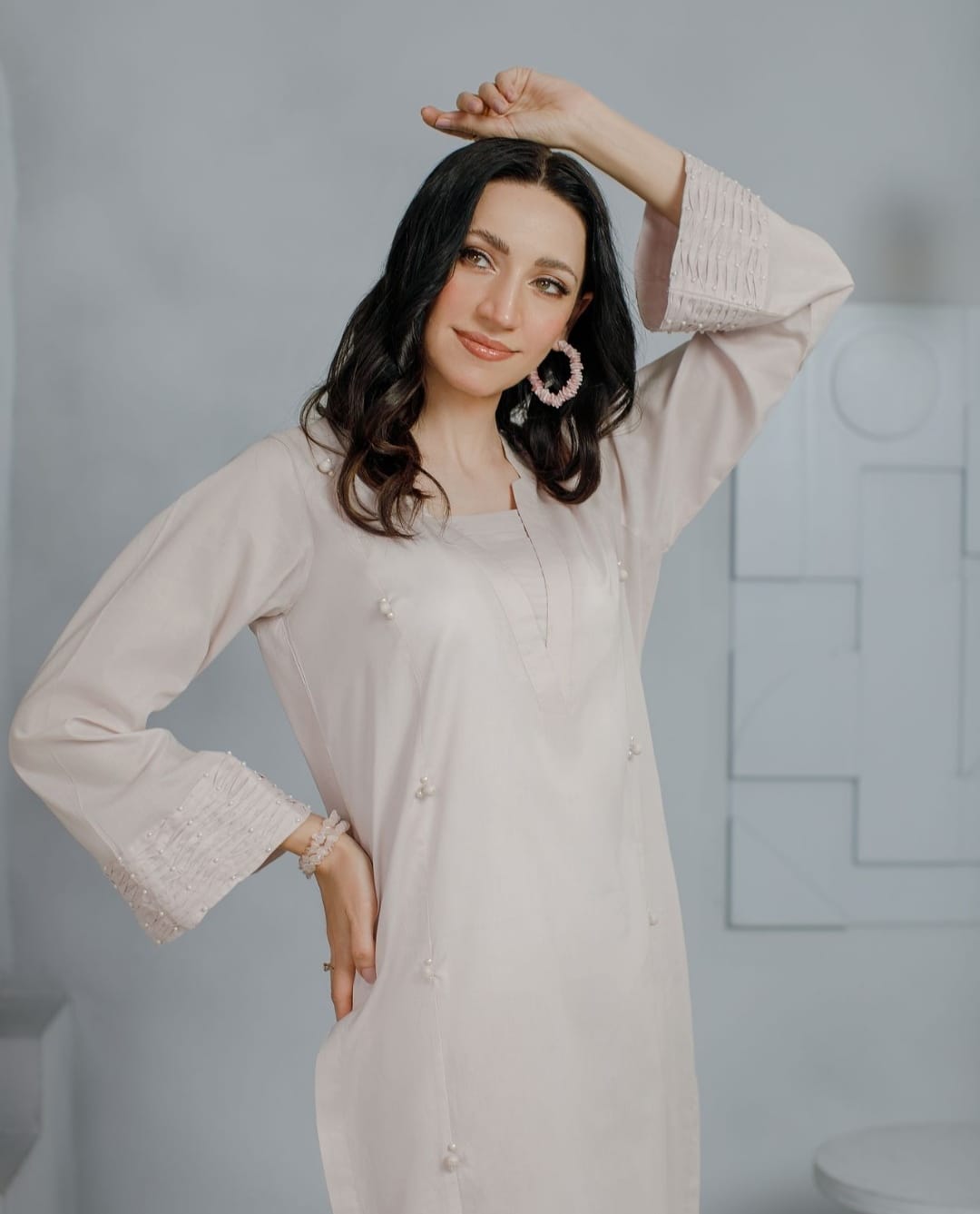 2-Piece Lawn Pastel Pink