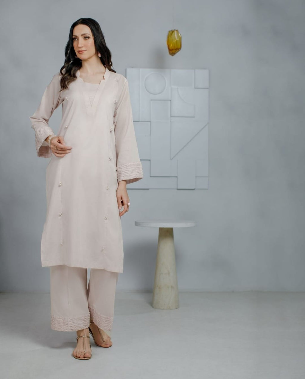 2-Piece Lawn Pastel Pink